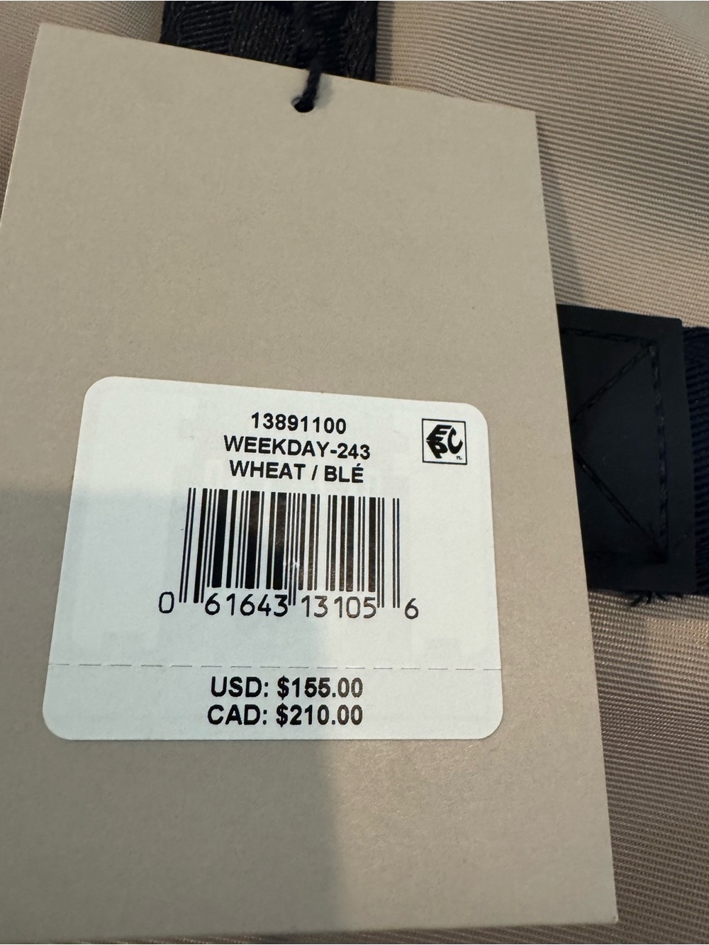 Hunter taupe and Black Contrast Tote - Picture 8 of 8